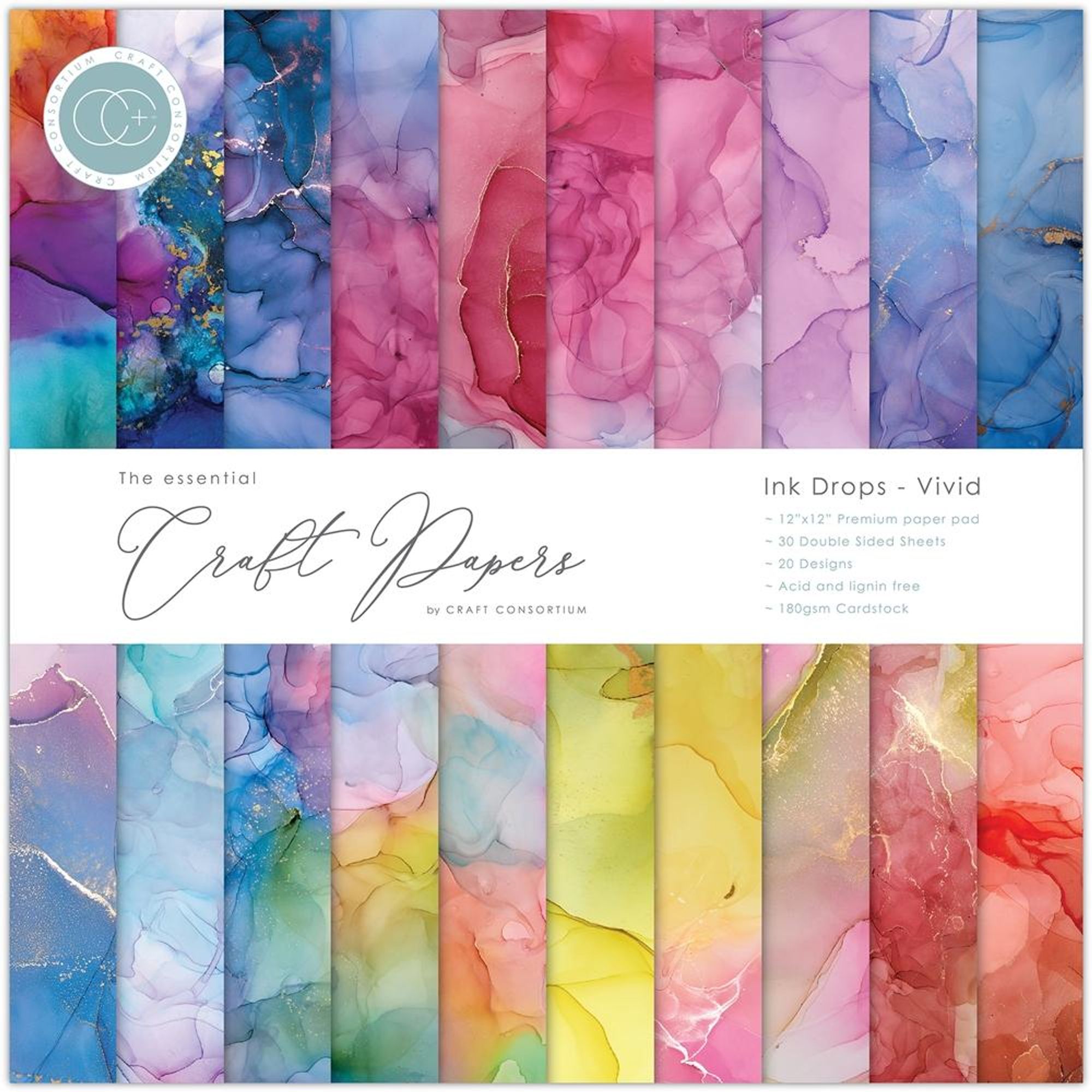 Craft Consortium Double-Sided Paper Pad 8x8 Grunge: Light Tones - Creative  Escape