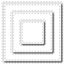 Frantic Stamper Precision Die - Stitched Squares