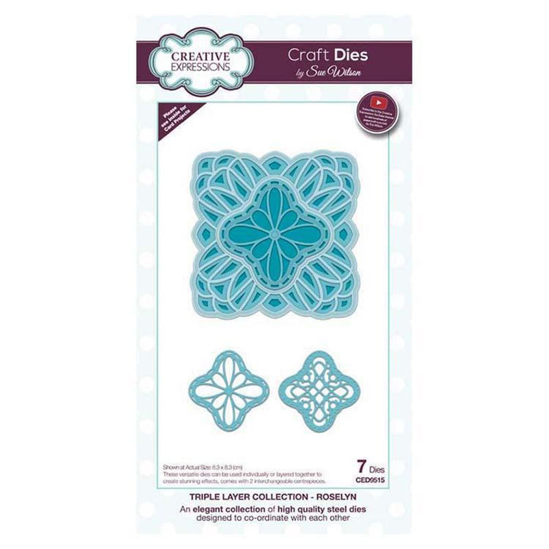 Dies by Sue Wilson Triple Layer Collection Roselyn – Ecstasy Crafts