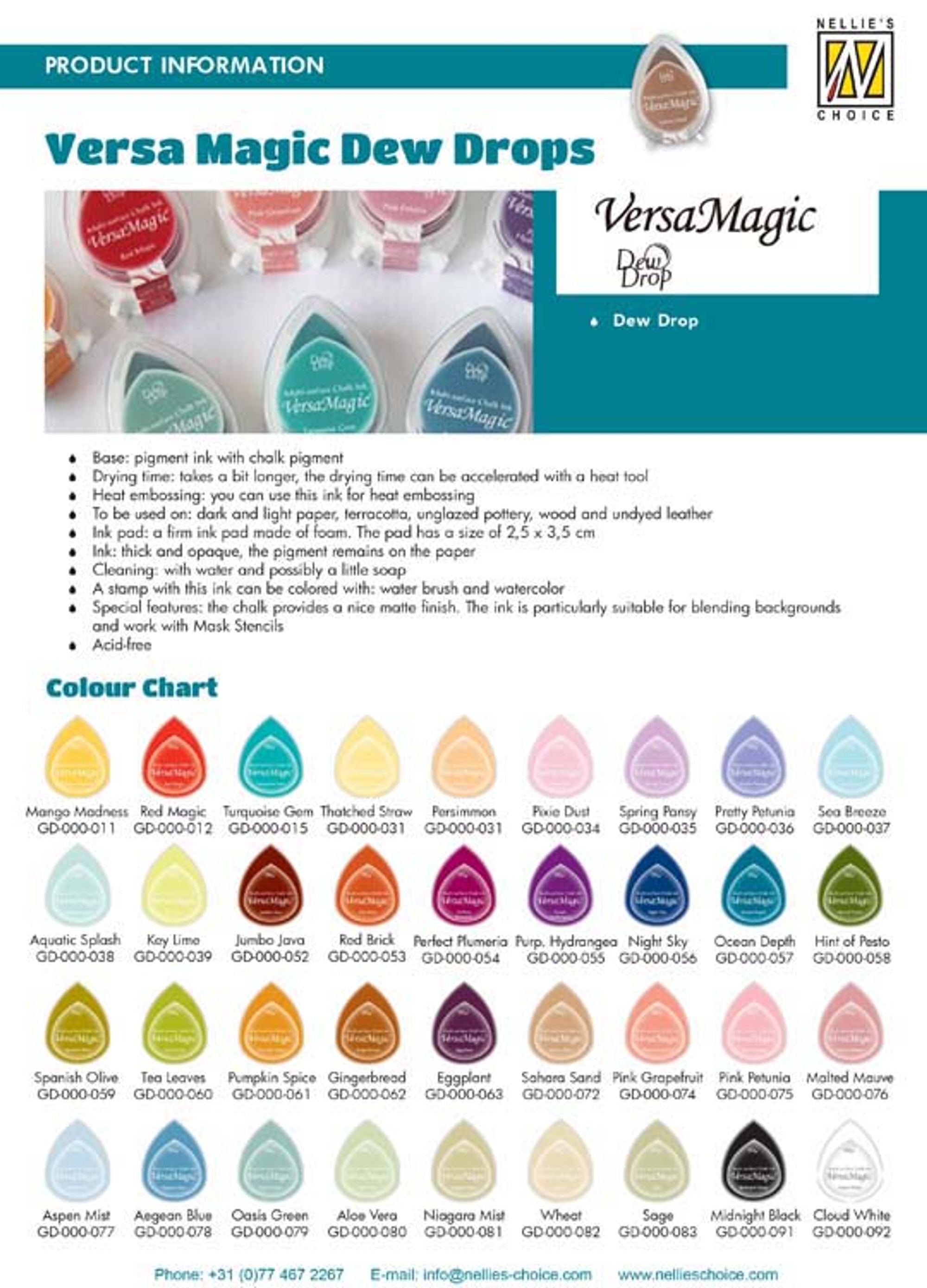 Memento Dew Drop Dye Ink Pads 12-pkg-snow Cones