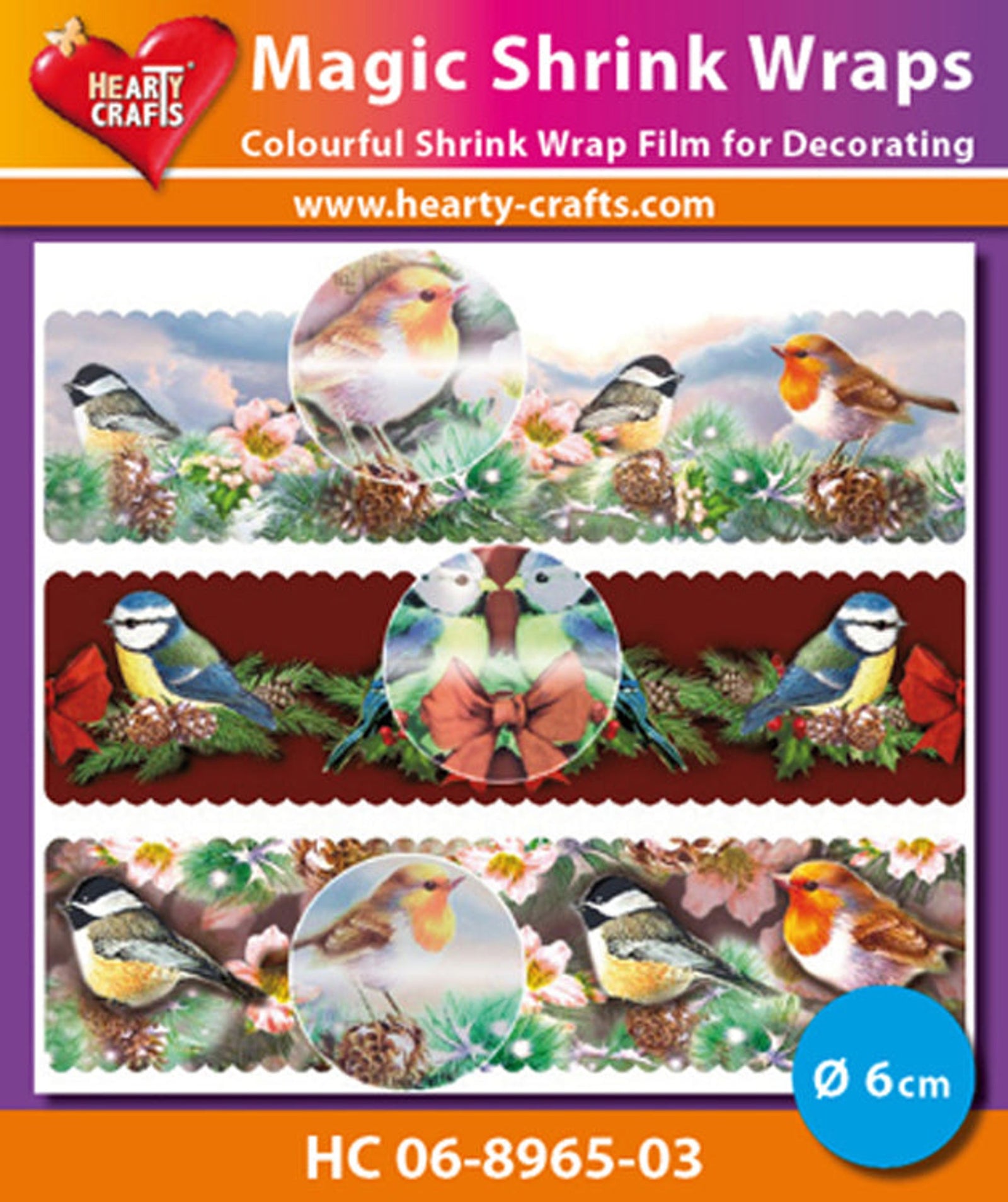 Download Hearty Crafts Magic Shrink Wraps. Metallic. Birds (6cm ...