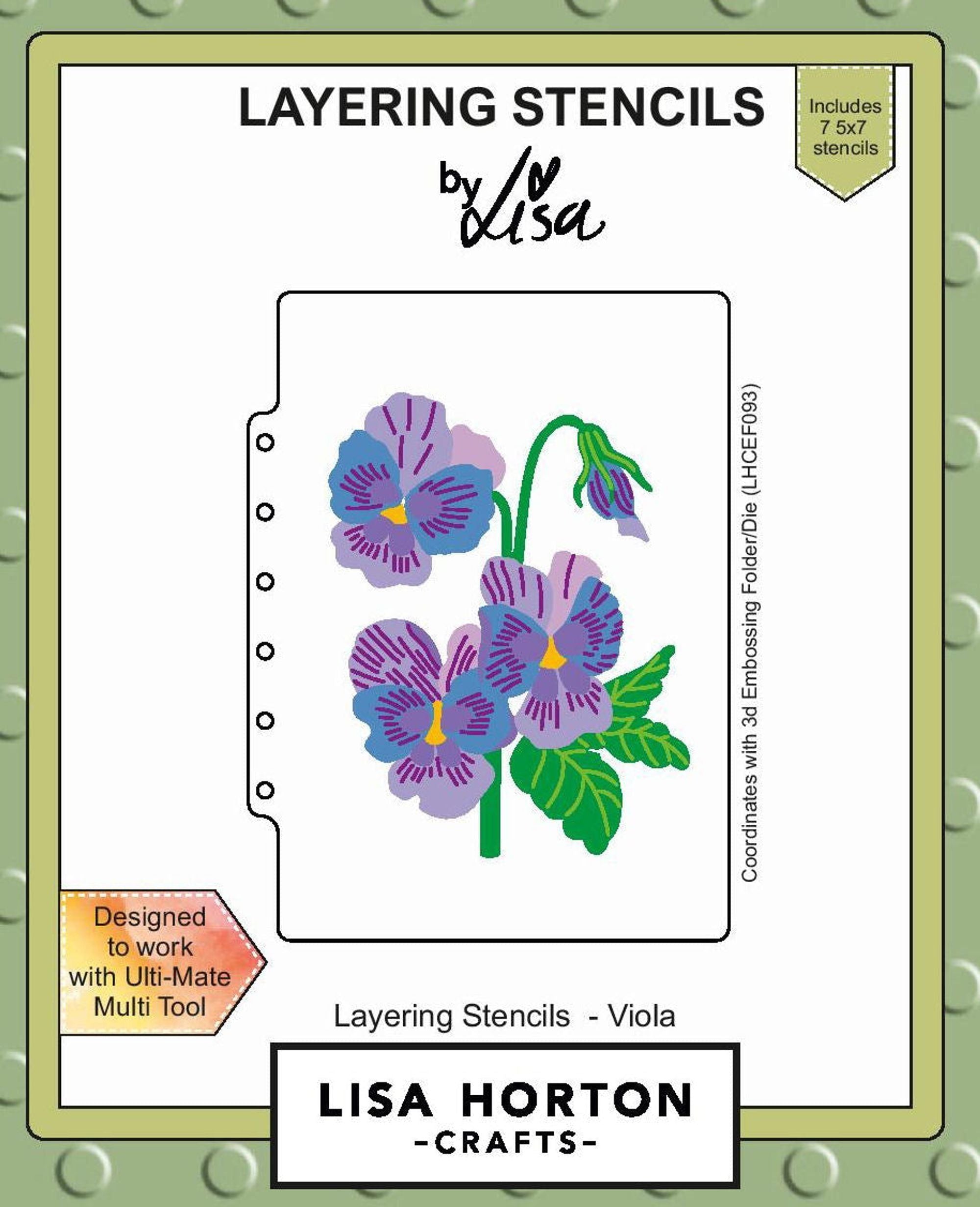 Lisa Horton 5x7 3D Embossing Folder & Die - Blooming Marvellous