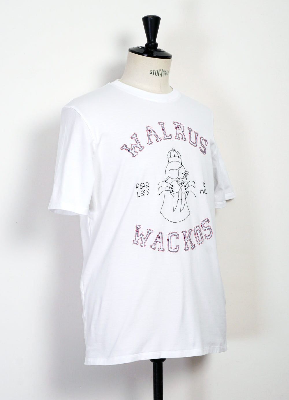 WALRUS | Embroidered T-shirt | White | HANSEN Garments