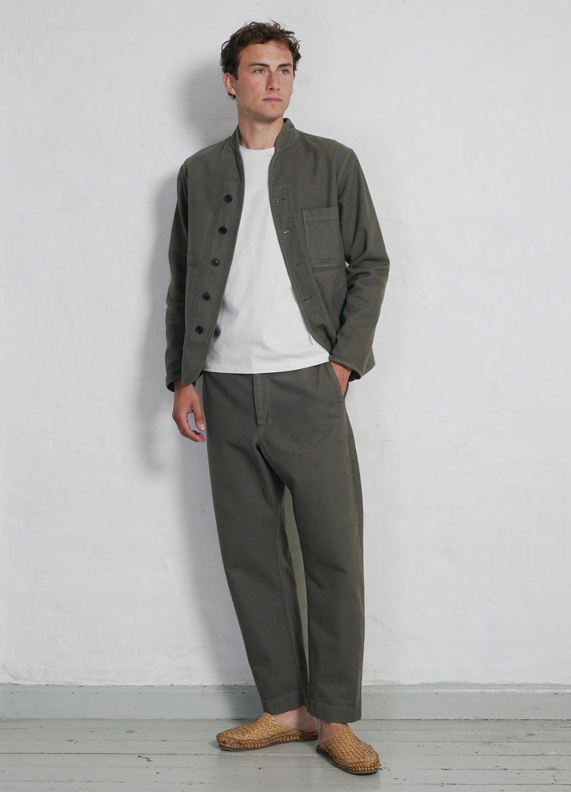ERLING | Refined Work Jacket | Green Grey | HANSEN Garments