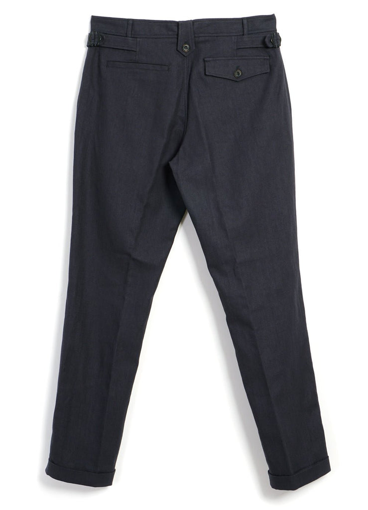 FINN | Side Buckle Regular Trousers | Dark Blue | HANSEN Garments