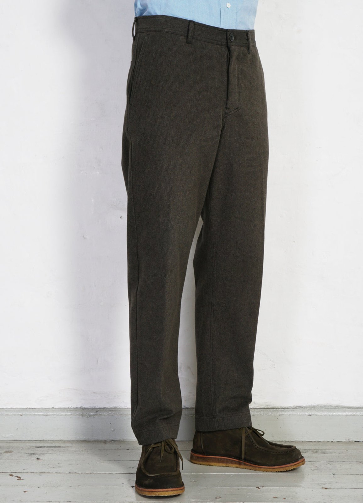 SUNE, Pleated Wide Cut Trousers, Bay Leaf