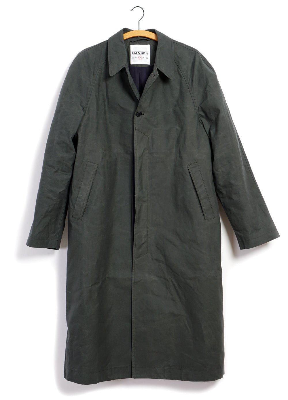 MORTEN | Long Windbreaker Coat | Deep Sea | HANSEN Garments