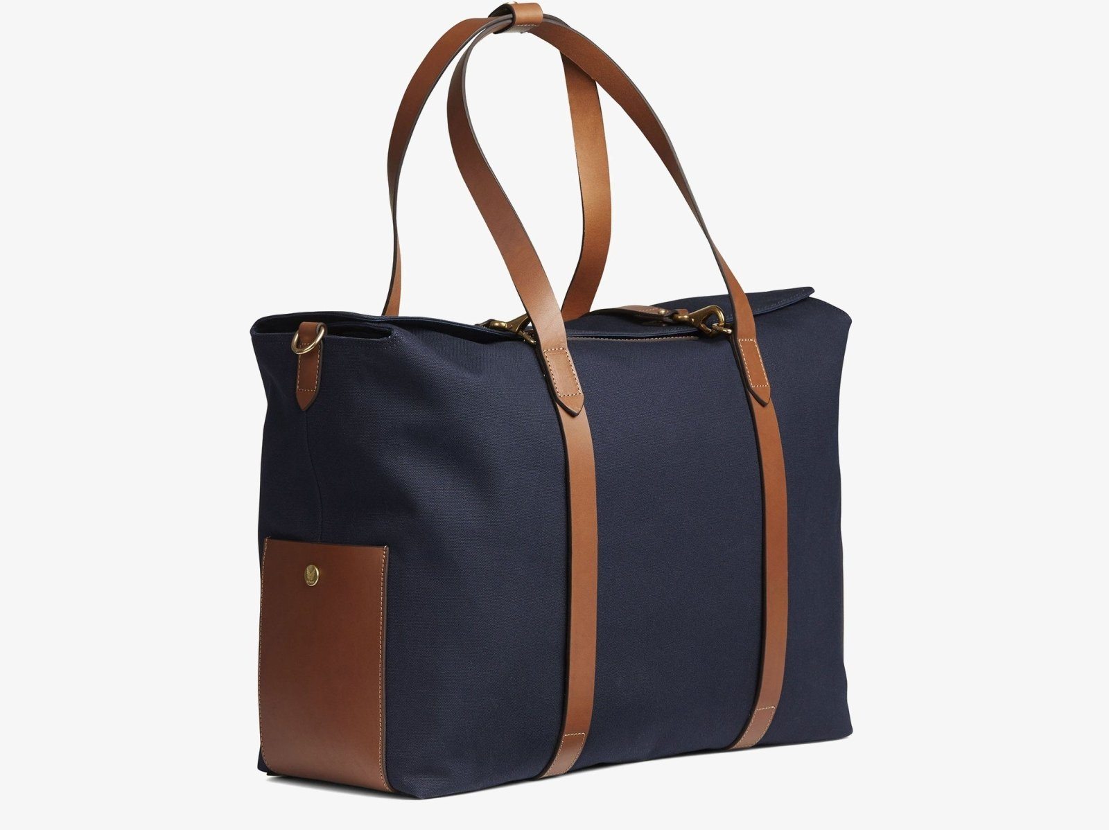 M/S MEGA TOTE | Midnight Blue/Cuoio | HANSEN Garments