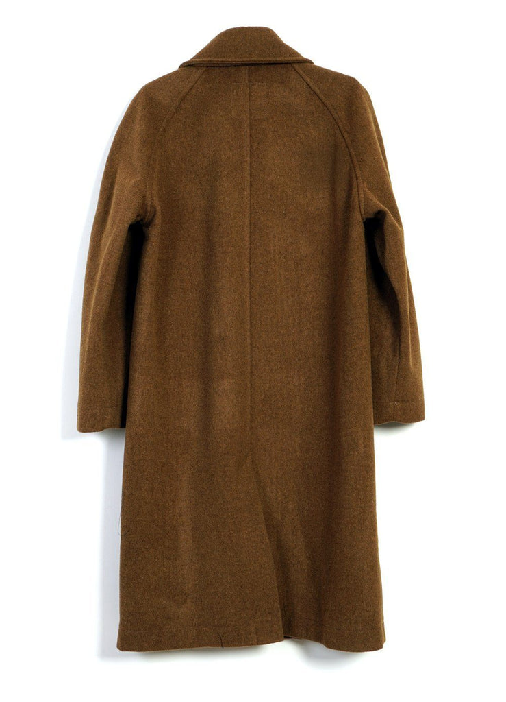 SIGURD | Long Wool Felt Coat | Cognac | HANSEN Garments