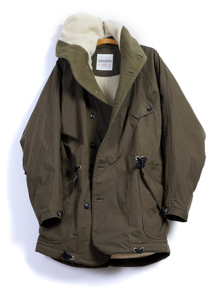 STORM | Hooded Winter Coat | Olive | HANSEN Garments