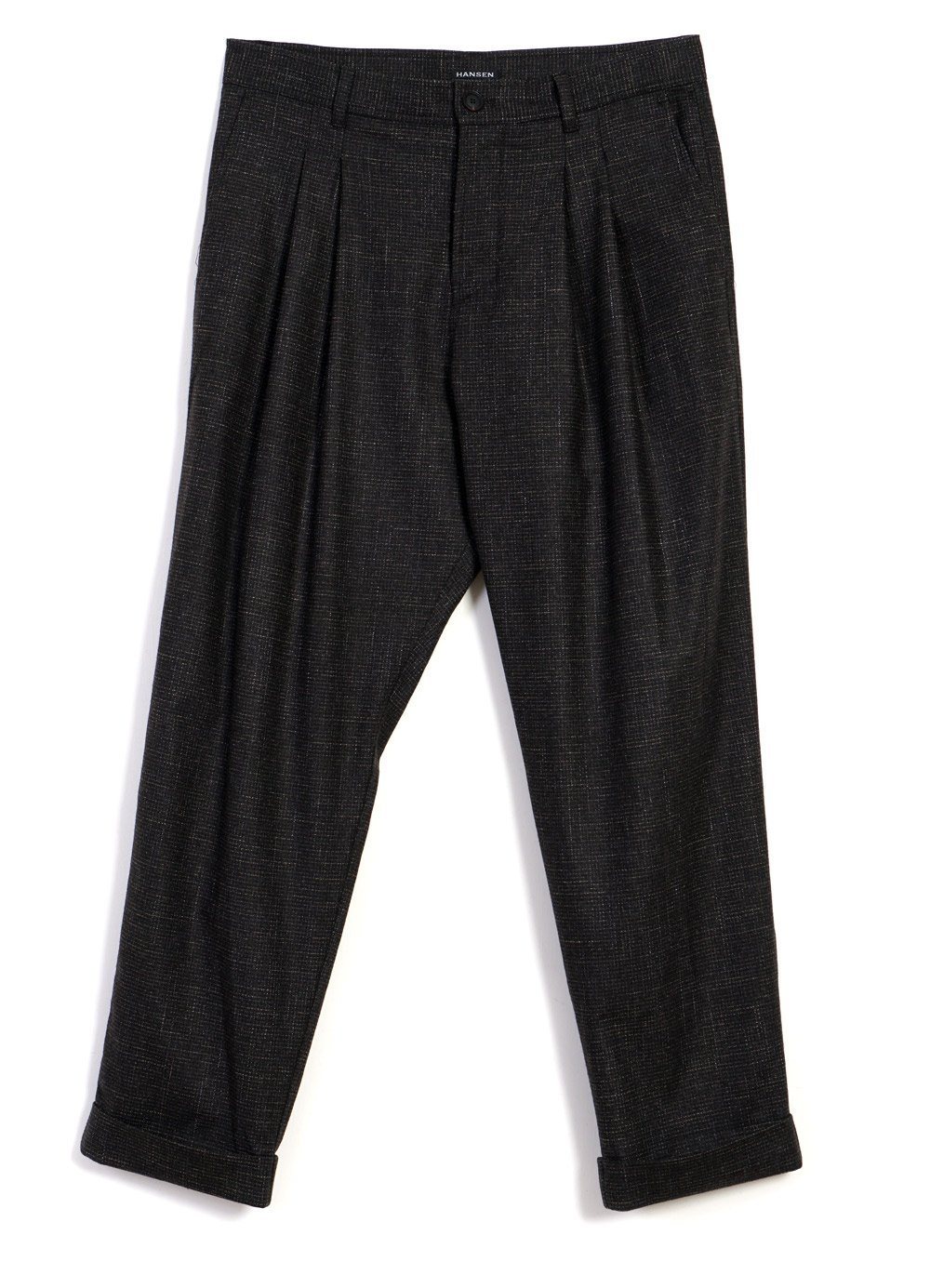 SYLVESTER | Double Pleated Trousers | Black | HANSEN Garments