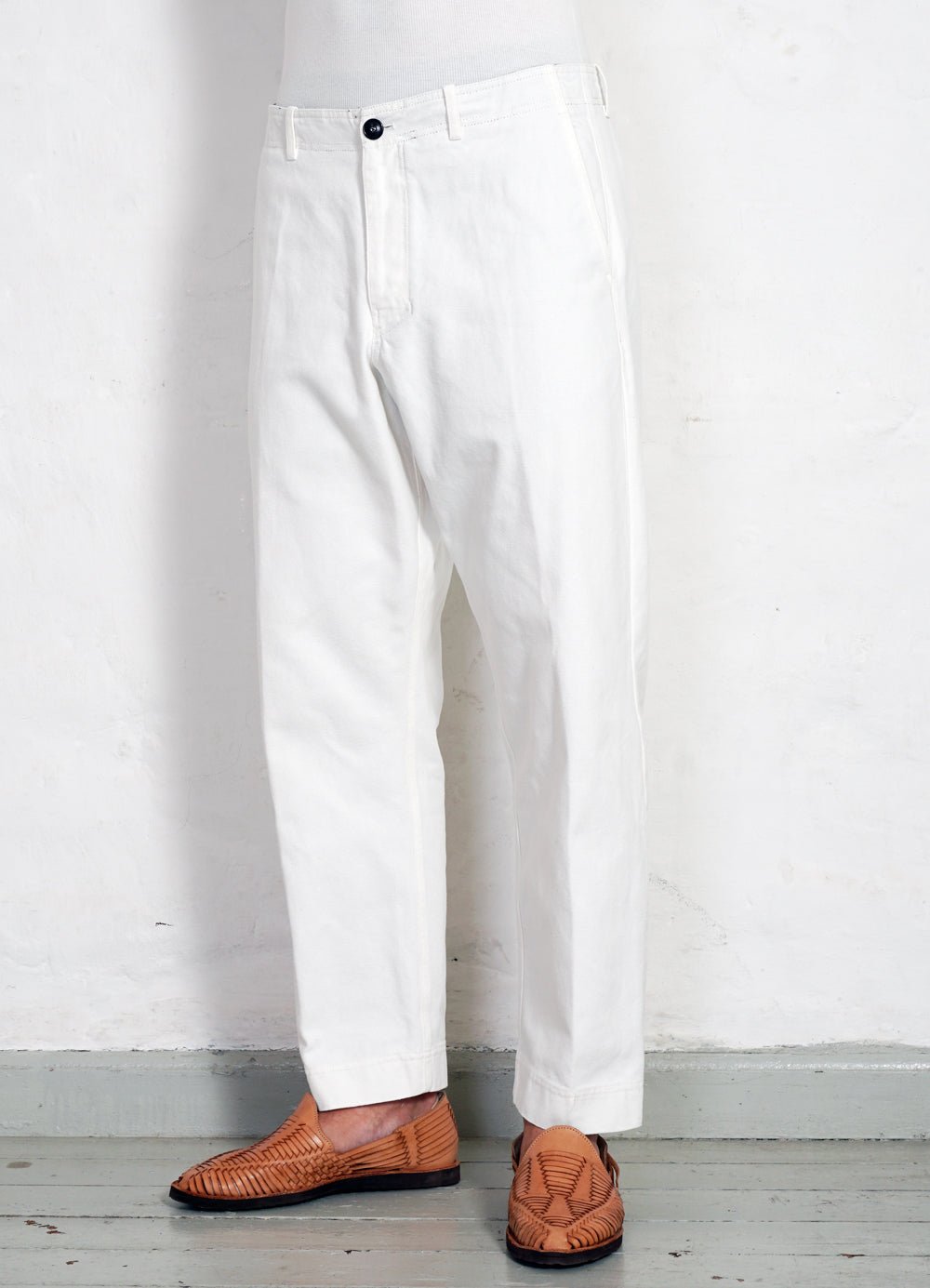 NEW CROPPED CHINO PANTS  Item available in more colors  Cropped chinos  Leather blazer Pants