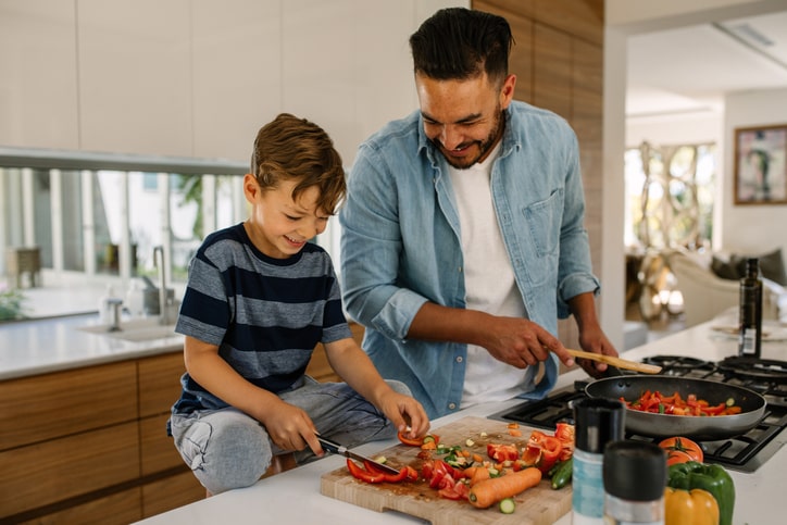 cooking-with-children-father-and-son-coooking-healthy-recipe