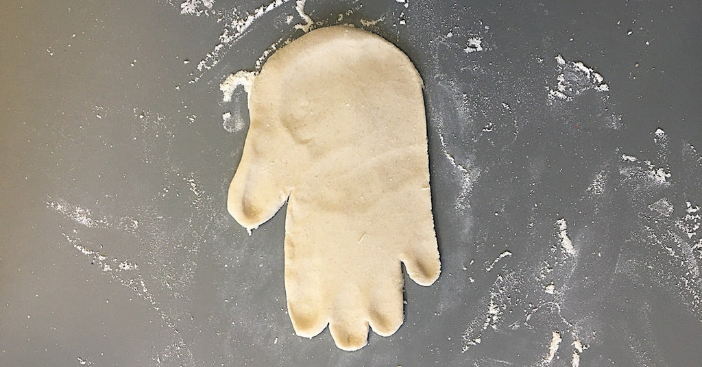 salt-dough-santa-handprint-step-one