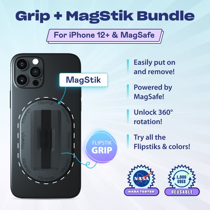 Grip + MagStik Bundle (for iPhone 12+ & MagSafe)