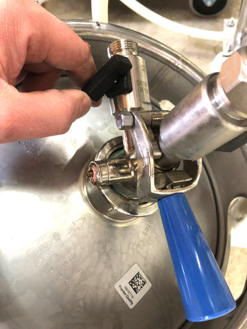 release keg pressure as it fills