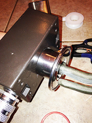 How to install an electric heating element in beer brew kettle