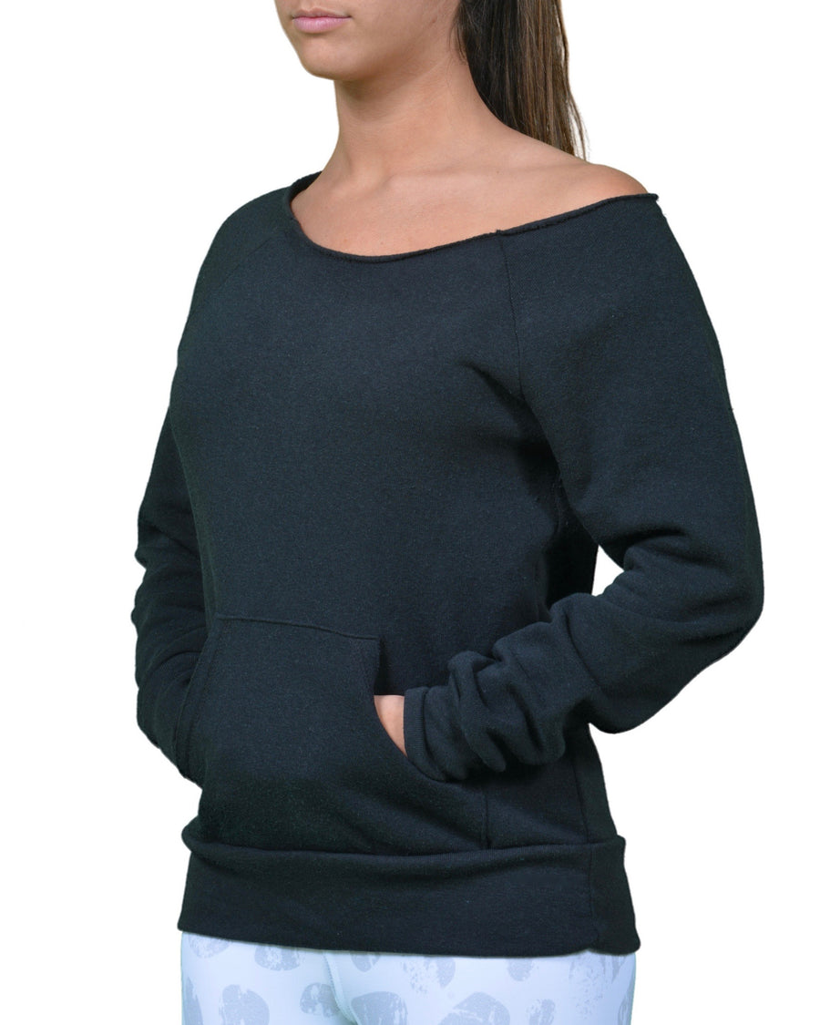 Karma Off The Shoulder Sweatshirt in Black - Final Sale! – Altar Ego