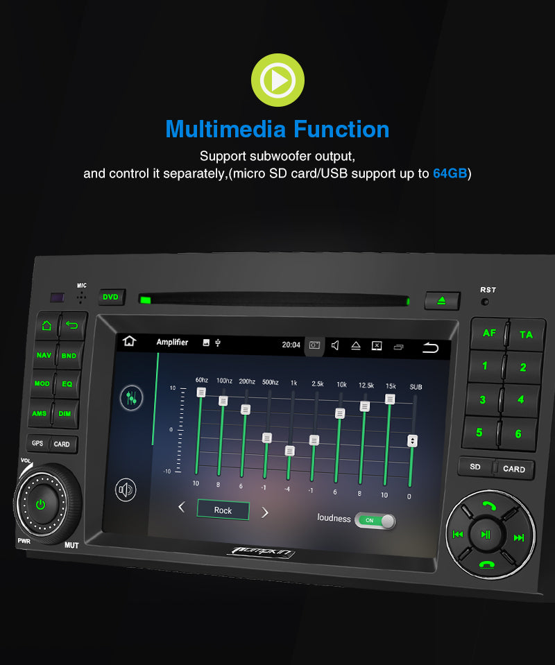 Mercedes pumpkin Android 11 car radio