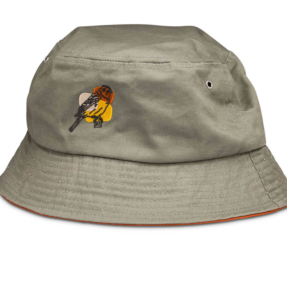 WESTERN TANAGER (GREEN) Interesting Bird Hemp Bucket Hat - product image #1