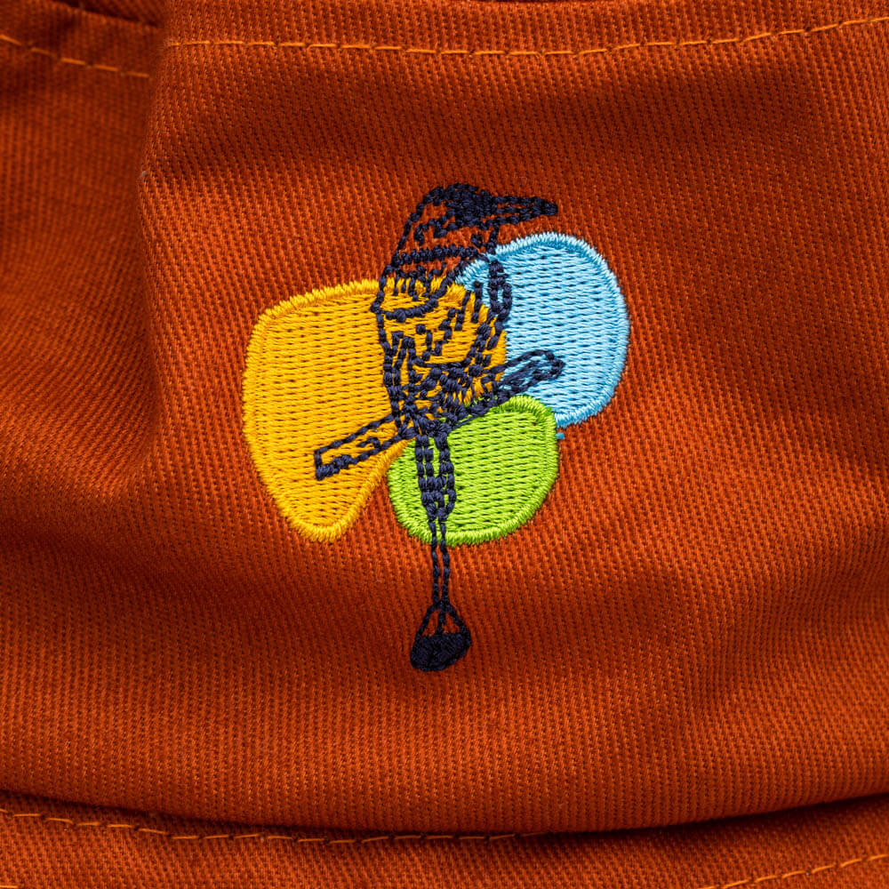 MOT MOT (ORANGE) Interesting Bird Hemp Bucket Hat - product image #2