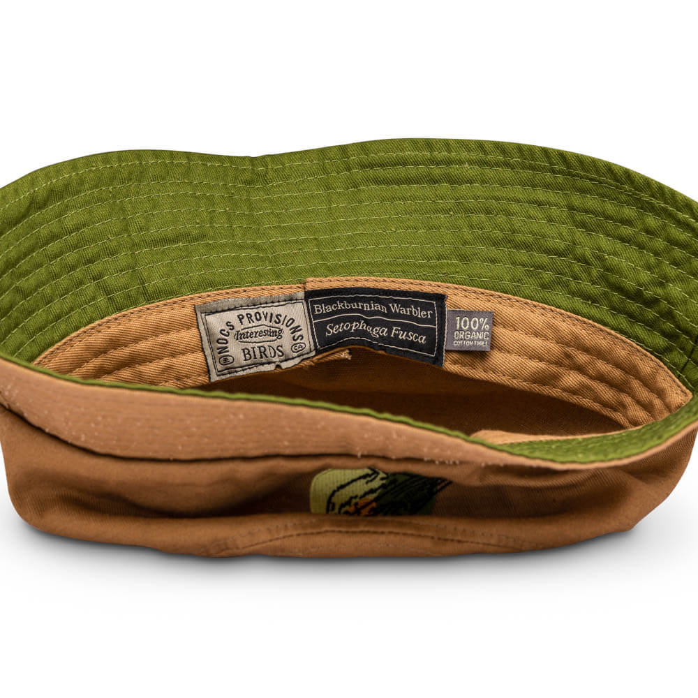 BLACKBUMIAN WARBLER (KHAKI) Interesting Bird Hemp Bucket Hat - product image #5