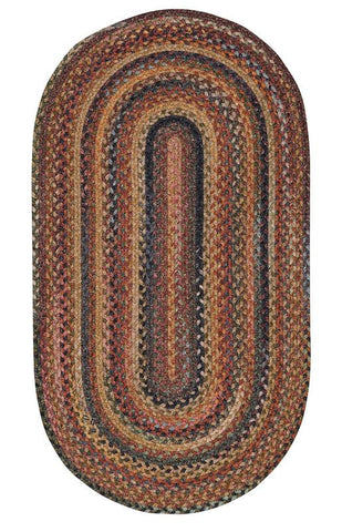 Capel Rugs Eaton Wool Soft Chenille Braided Casual Country Oval Rug New  Leaf 200