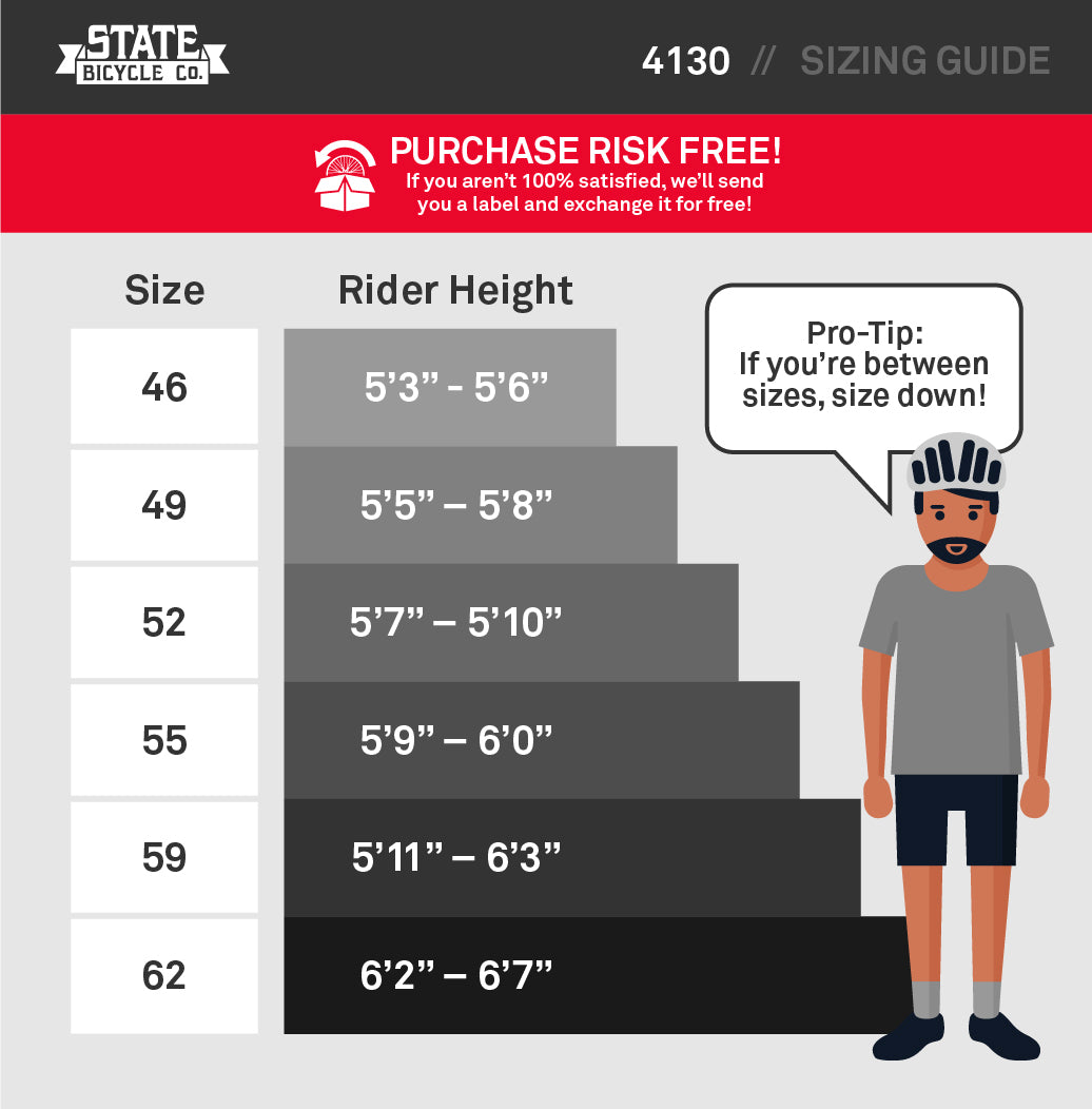 size chart of bicycle