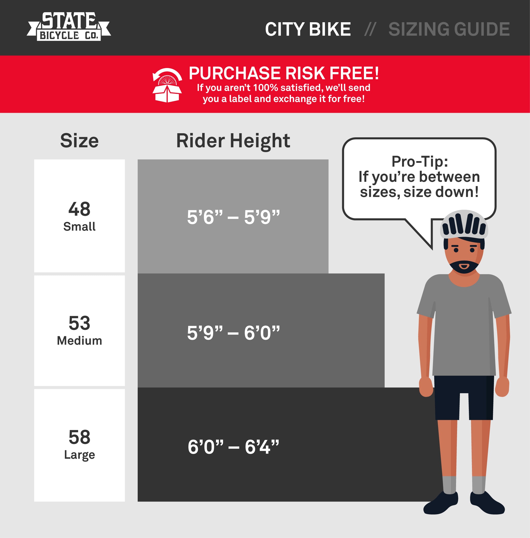 size chart of bicycle