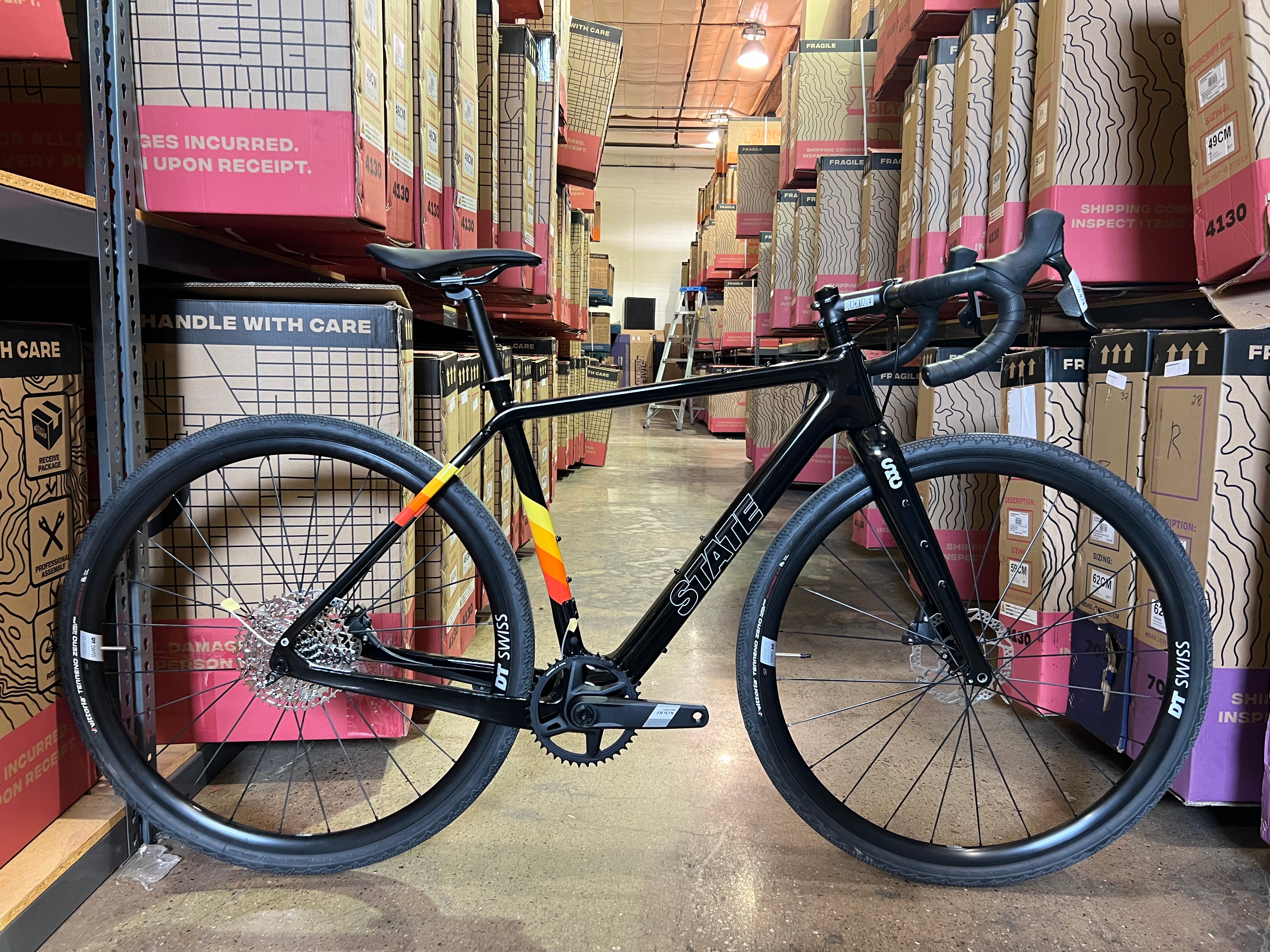 #919 - Carbon All-Road - Black Ember 700c w/ Apex XPLR Upgrade + DT Swiss wheels - X-Small - Like-New Condition