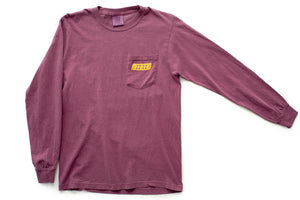 State Bicycle Co. - "Ambigram" - Pocket Long Sleeve T-Shirt (Berry)