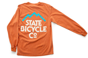 State Bicycle Co. - "Mountains" - Long Sleeve T-Shirt (Yam)