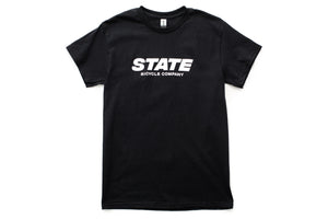 State Bicycle Co. - "STATE" Italic - T-Shirt (Black)