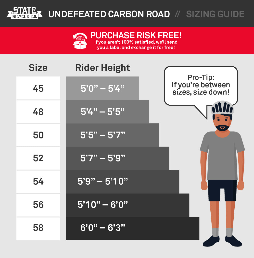 size chart of bicycle