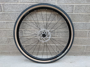 #595- All Road Wheel 700c - Front only - with Tire&comma; Tube & Rotor - Brand New Take-Offs