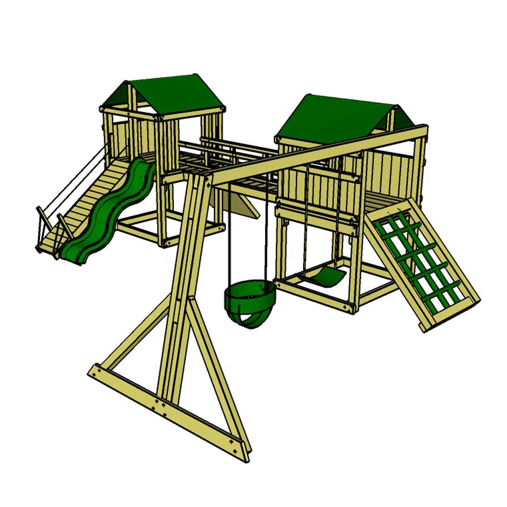 Freestanding Vinyl Monkey Bar Swing Beam