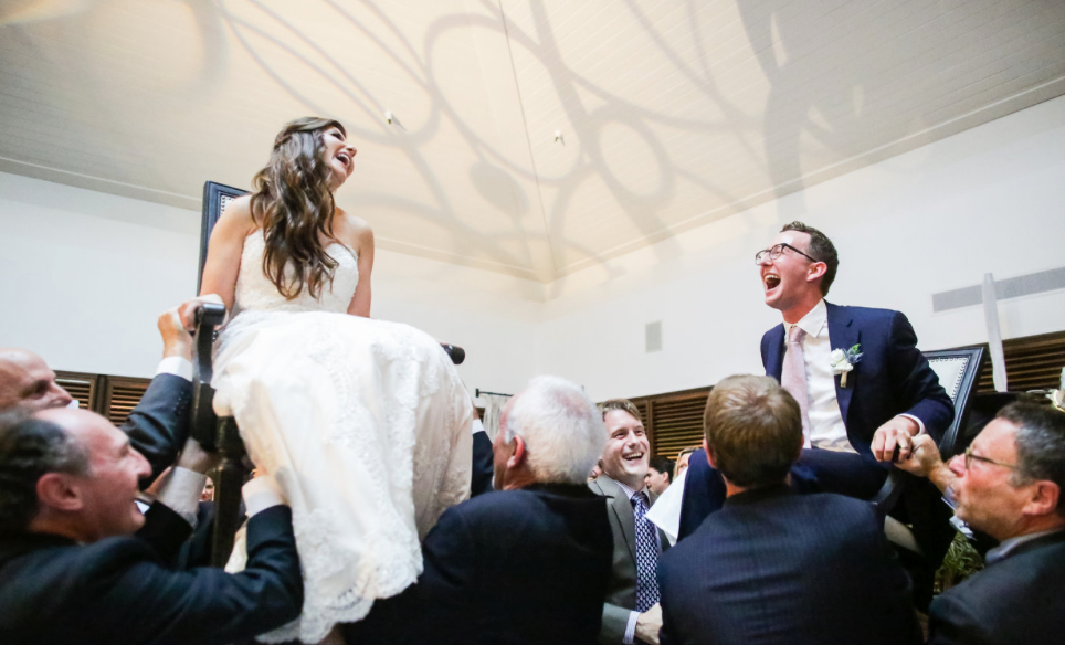 Erin and Justin Wedding at Manhattan Beach Club with Ketubah by Jennifer Raichman Ketubah #ketubah