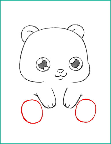 Dessin Kawaii Panda Étape 10