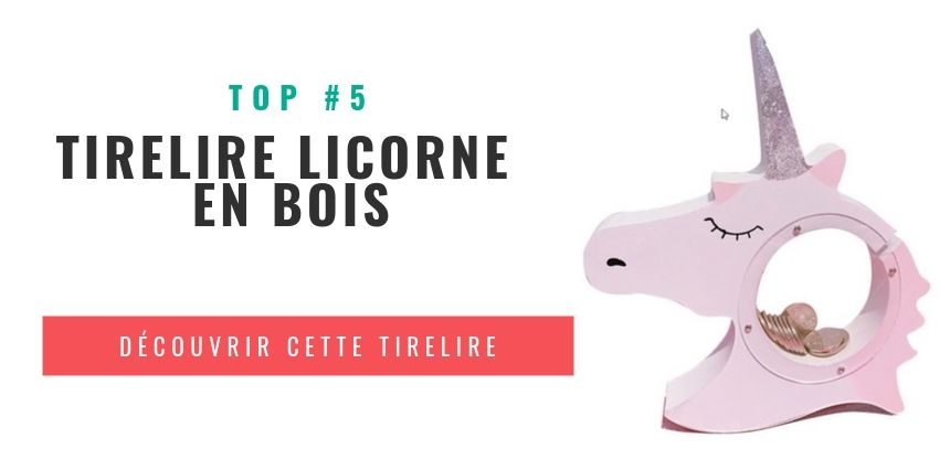 Tirelire Licorne en Bois