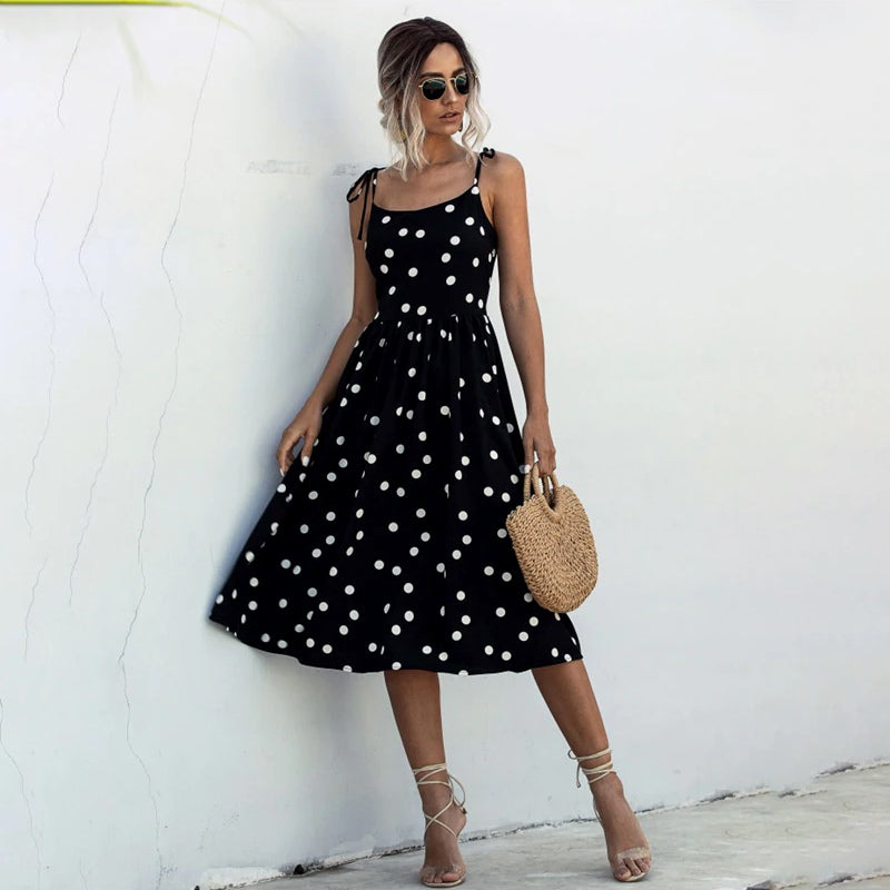 Robe Noir A Pois Blanc Petit Panda