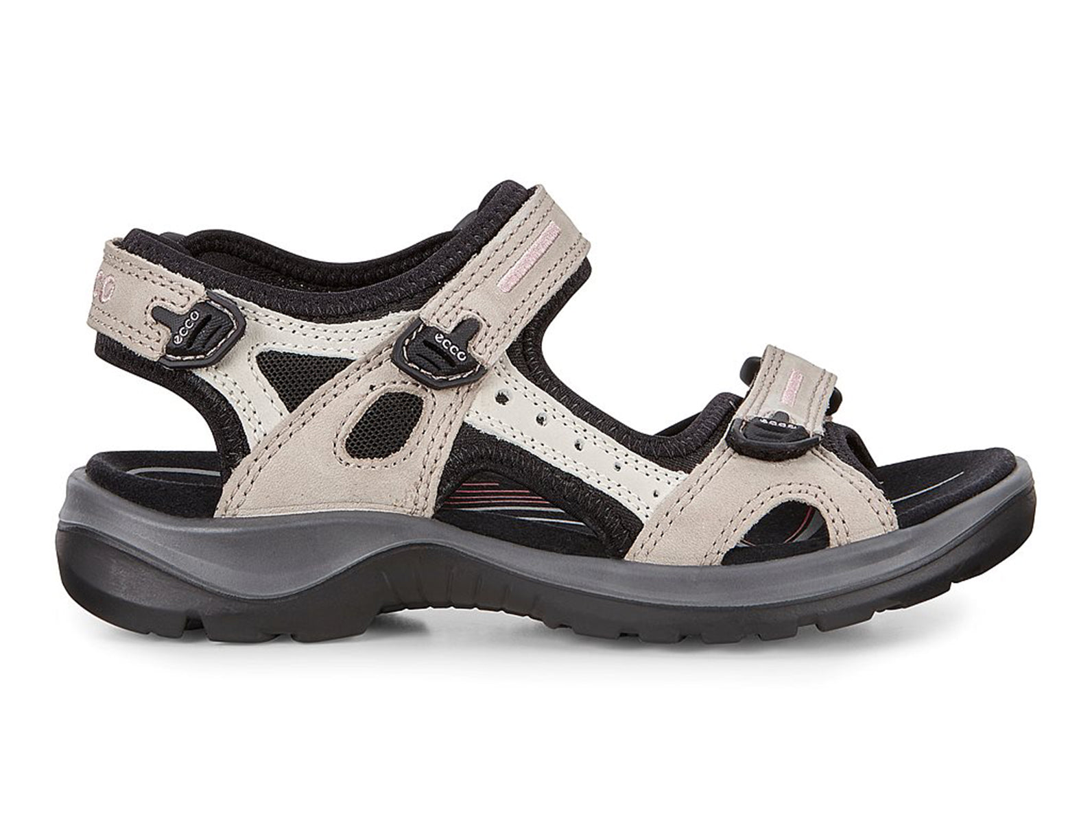 Ecco Offroad Yucatan Sandal | Ladies Casual Sandal | Black / Beige Mix Walsh Brothers