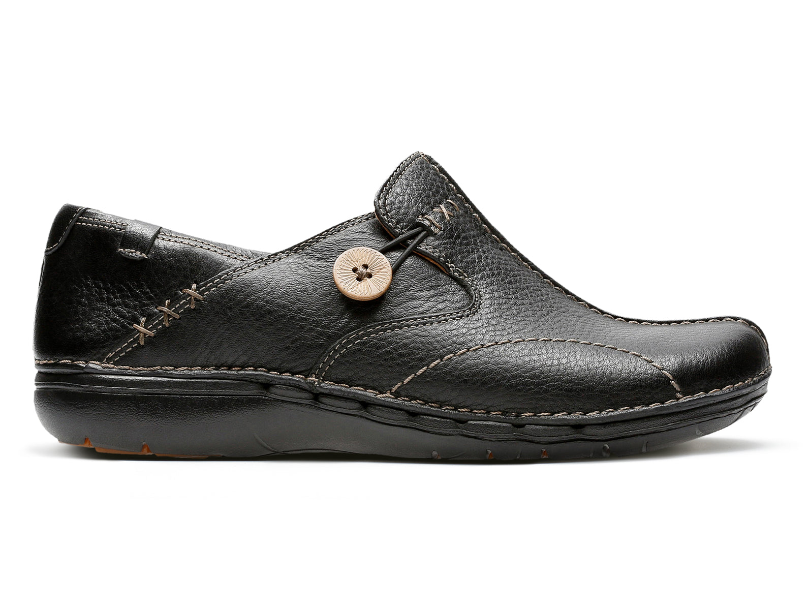 clarks un loop black shoes