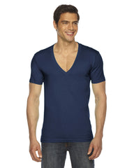 American Apparel Unisex Sheer Jersey Short-Sleeve Deep V-Neck