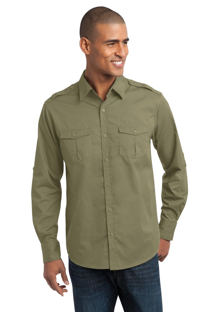 Port Authority® Stain-Resistant Roll Sleeve Twill Shirt. S649