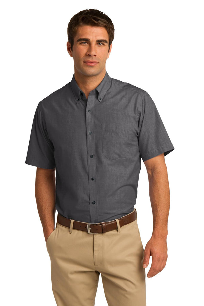 Port Authority® Short Sleeve Crosshatch Easy Care Shirt. S656 for Sale