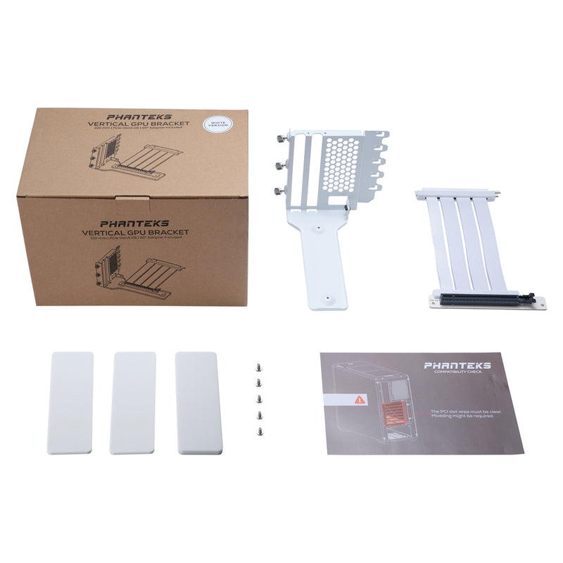 0ptimal PCI-E 4.0 Vertical GPU Bracket - White