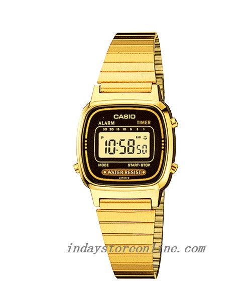Casio Uhr klein gold LA680WEGL-5EF Lederarmband beige – goldmarie Shop