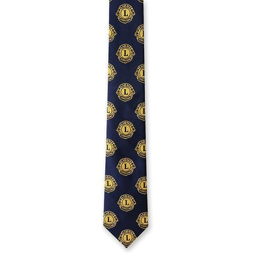 BLACK WE SERVE TIE POLYESTER - Lions Clubs International