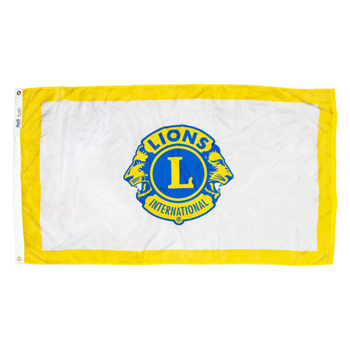 Vintage Lions Club International Banner Flag Saint Louis Missouri Triangle