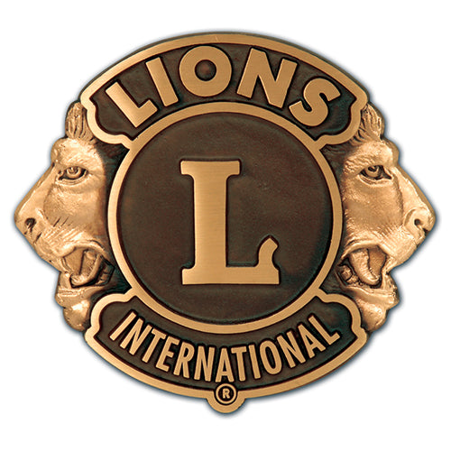 SOLID BRONZE EMBLEM 9 INCH - Lions Clubs International